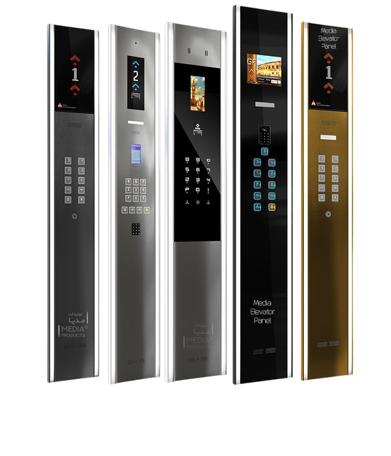 Premium car operating panels in steel and gold finishes